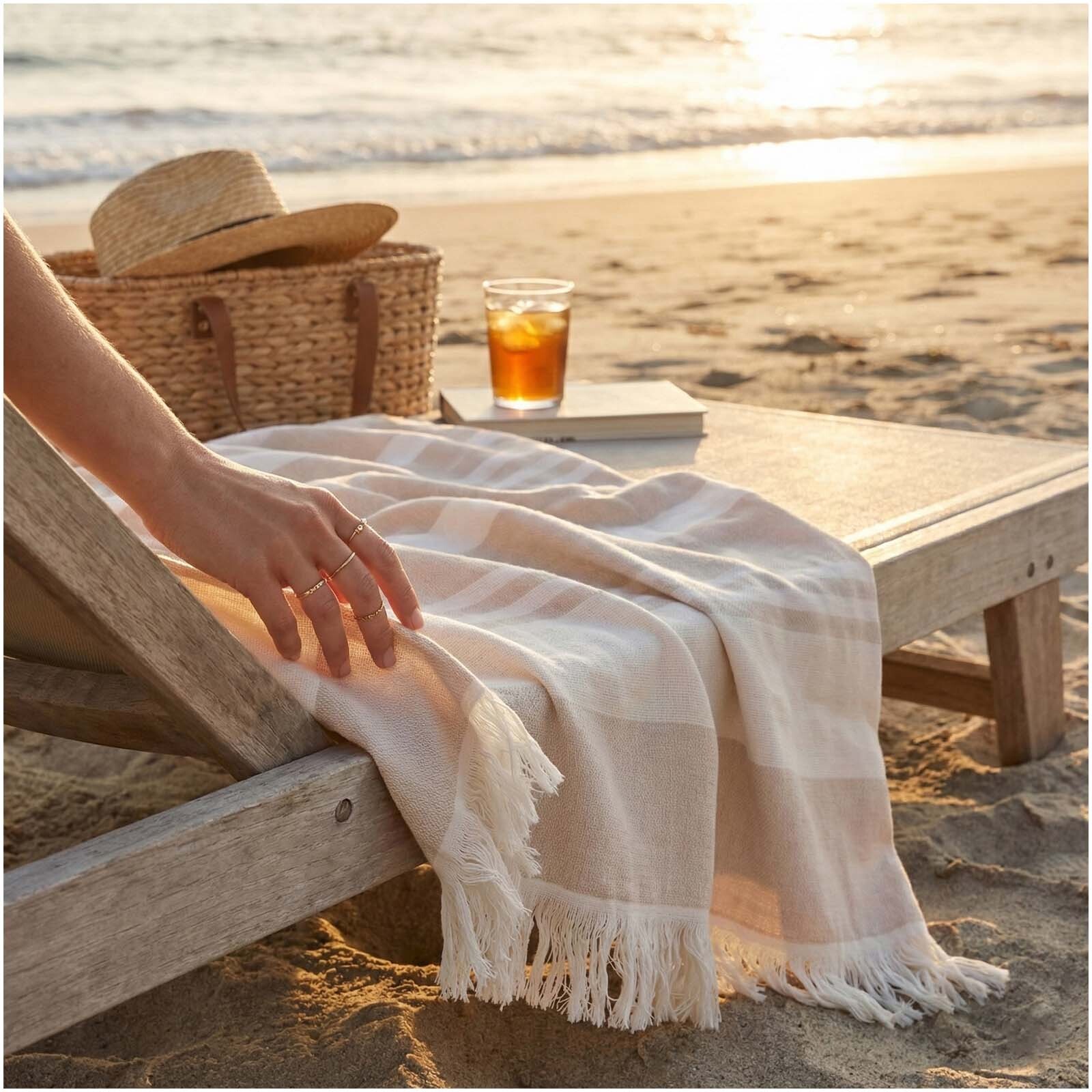 CITIZEN GREEN Citizen Green Axeline Hammam Fouta aus Bio Baumwolle Plaids personalisierbar