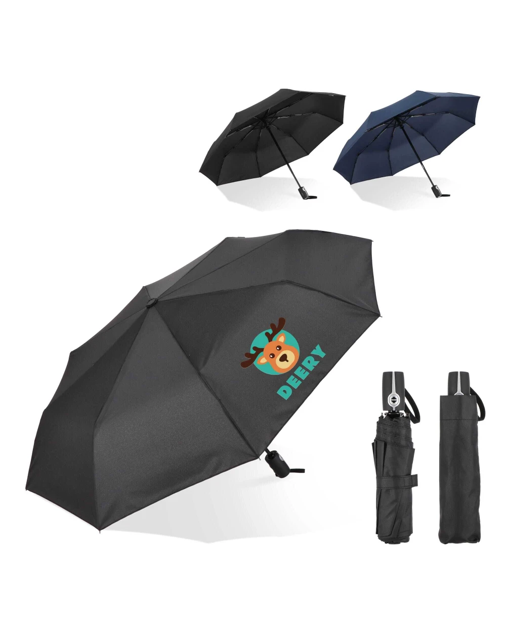 4DO Taman Pongee 21" Faltbarer windproof Regenschirm Auto open & close Regenschirme personalisierbar