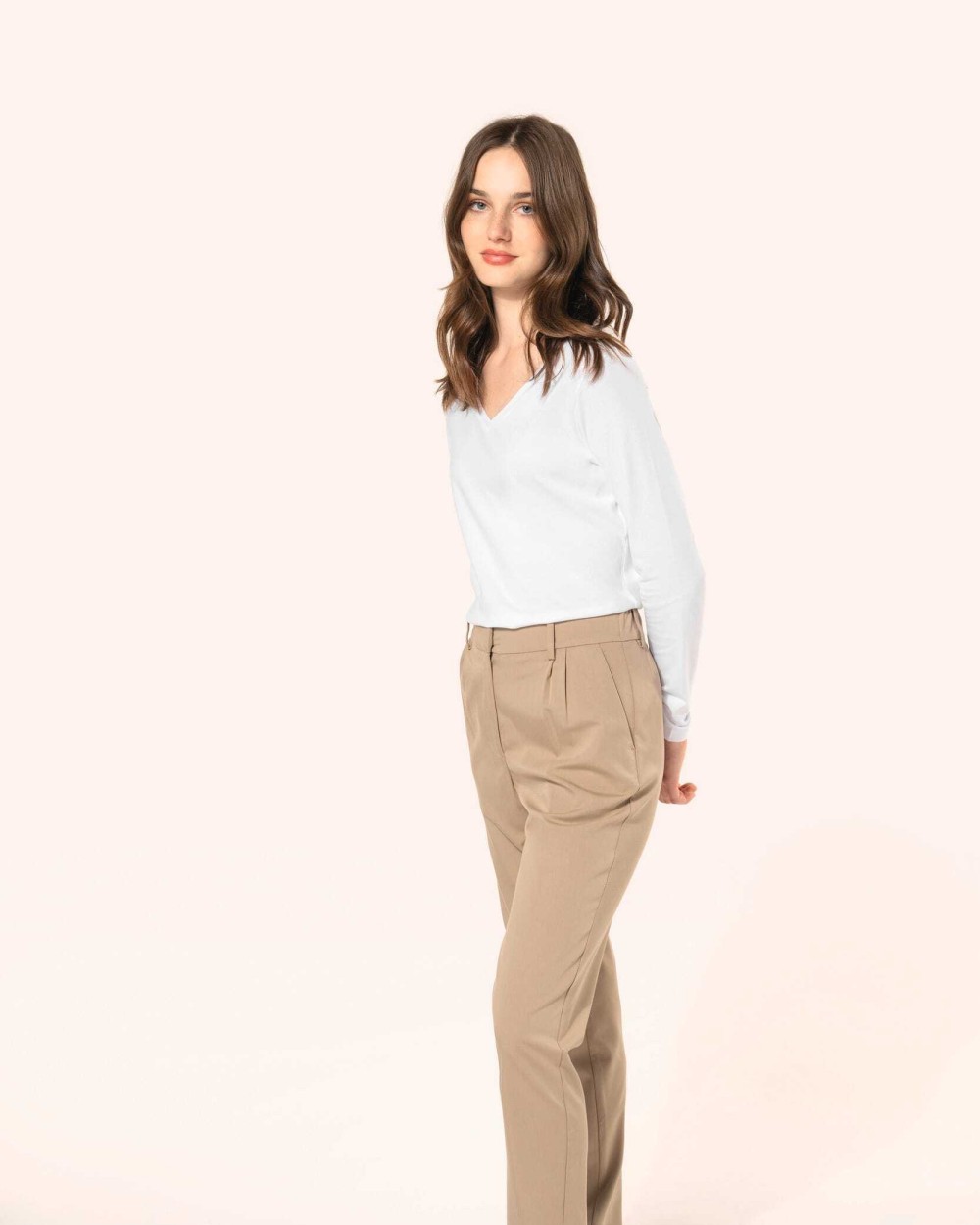 Broeken KARIBAN Dames pantalon voor bedrukking &amp; borduring