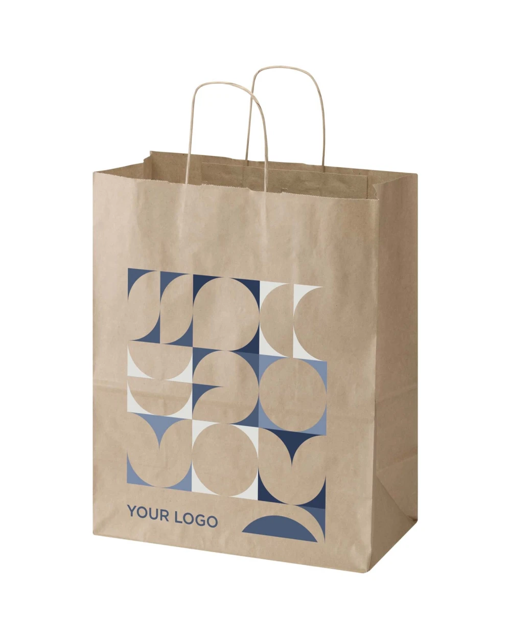 Tassen & Zakken 4DO Kraft papieren tas 80–90 g/m² met gedraaide handvatten – 25 x 15 x 32 cm voor bedrukking &amp; borduring