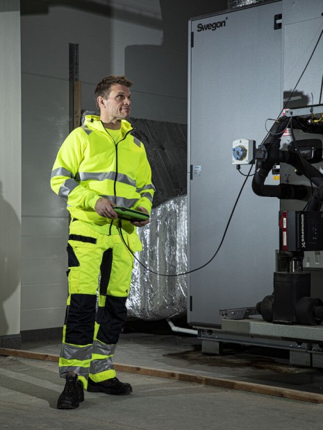 Sweat-shirts à personnaliser PROJOB 6132 SWEATSHIRT FULL ZIP CAPUCHE - EN ISO 20471 CLASSE 3 