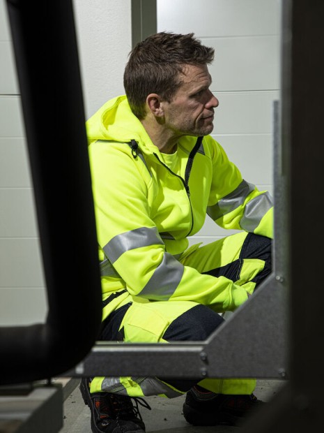 Sweat-shirts à personnaliser PROJOB 6132 SWEATSHIRT FULL ZIP CAPUCHE - EN ISO 20471 CLASSE 3 