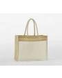 Tote bags personnalisable WESTFORDMILL COTTON POCKET NATURAL STARCHED JUTE SHOPPER