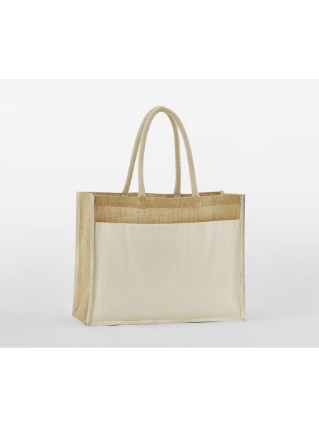 WESTFORDMILL COTTON POCKET NATURAL STARCHED JUTE SHOPPER /api/colors/e4673c21-e8cb-492b-aa0c-b227b8618401 personnalisable