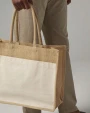 Tote bags personnalisable WESTFORDMILL COTTON POCKET NATURAL STARCHED JUTE SHOPPER