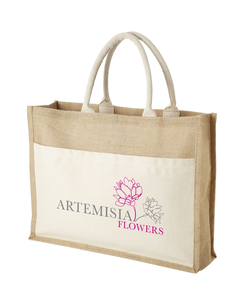 Tote bags personnalisable 4DO Sac shopping jute Mumbay 18L