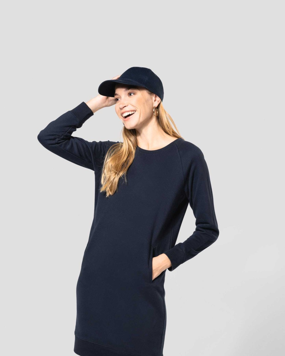 Jurken KARIBAN Bio fleece lounge jurk voor bedrukking &amp; borduring