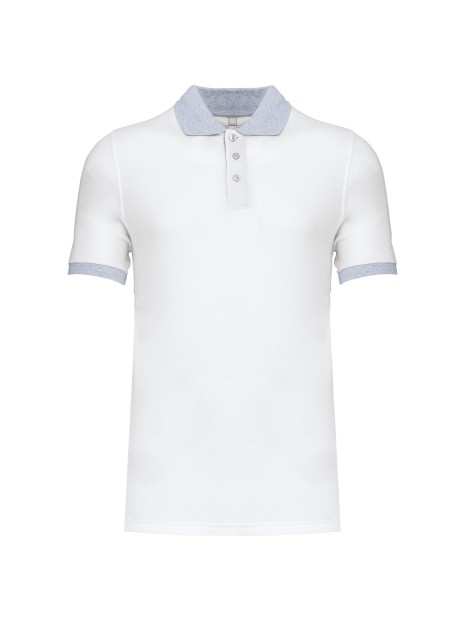 KARIBAN Polo piqué bicolore homme /api/colors/e9e9c2d7-5da0-455b-8d85-d85fc4386461 personnalisable