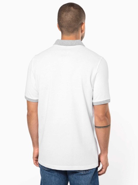 Polos à personnaliser KARIBAN Polo piqué bicolore homme 