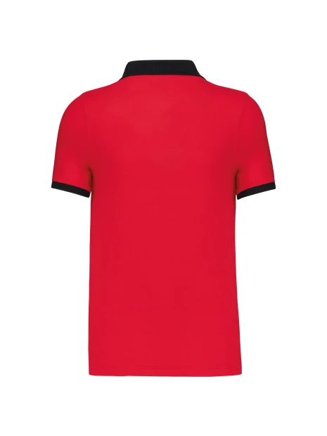 KARIBAN Polo piqué bicolore homme /api/colors/b50d1b8c-b02f-4ec6-9360-ffd14b5df30b personnalisable