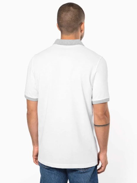 Polos à personnaliser KARIBAN Polo piqué bicolore homme 