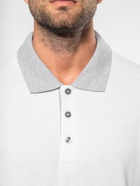 Polos à personnaliser KARIBAN Polo piqué bicolore homme 