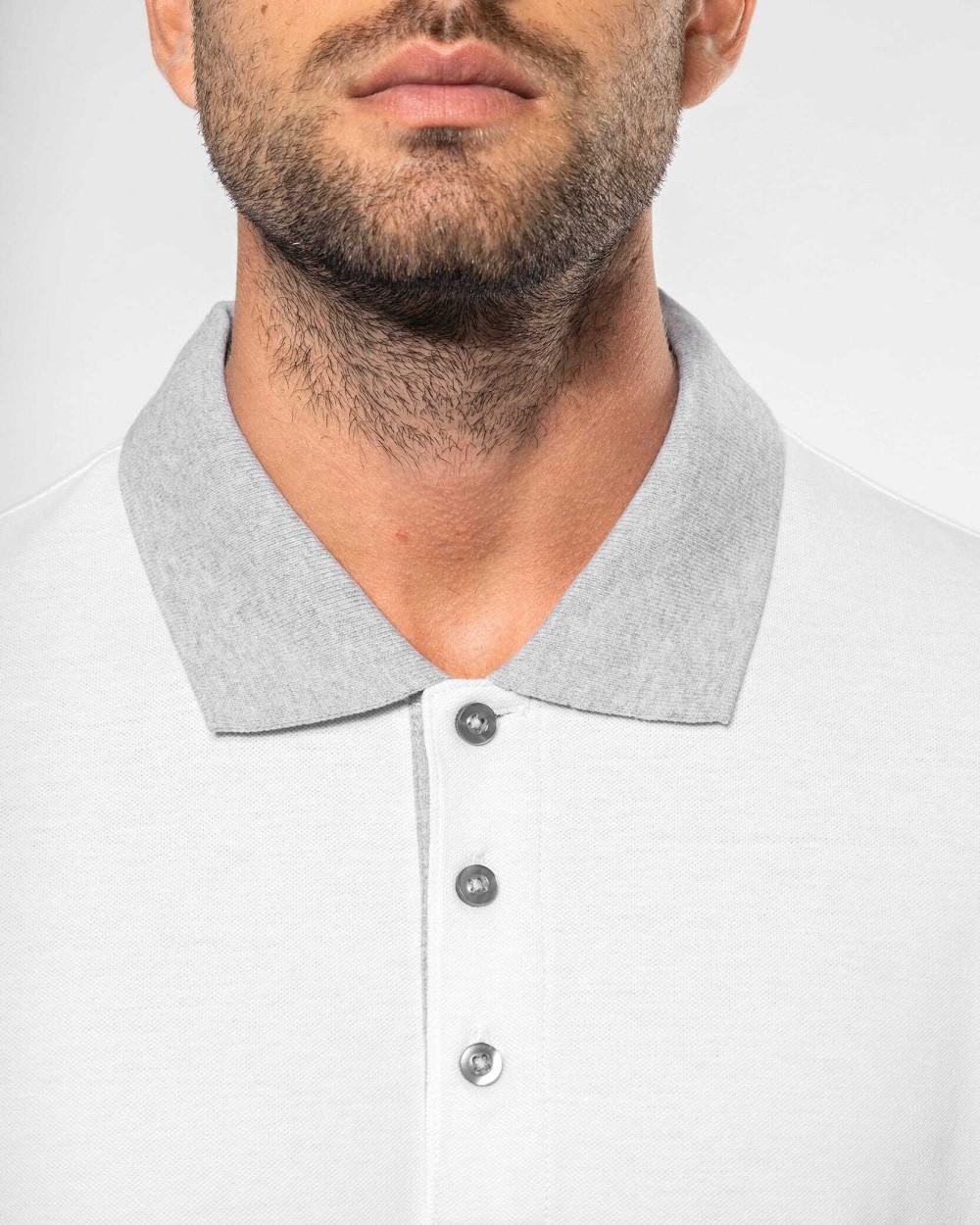 Polo's KARIBAN Piqué-herenpolo tweekleurig voor bedrukking &amp; borduring