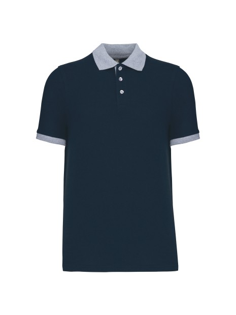 KARIBAN Polo piqué bicolore homme /api/colors/e012d280-016e-4af3-9848-1e6348e3e6e3 personnalisable