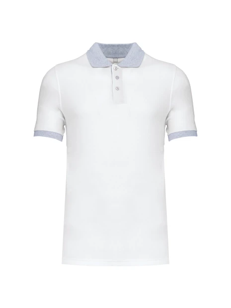 KARIBAN Polo piqué bicolore homme /api/colors/e9e9c2d7-5da0-455b-8d85-d85fc4386461 personnalisable