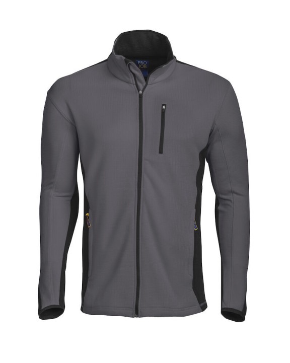 Laines polaires personnalisable PROJOB 3307 MICROPOLAIRE TECHNIQUE FULL ZIP CONTRASTEE