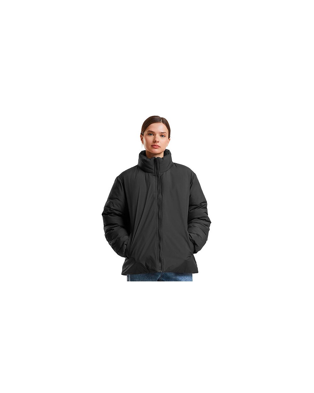 Jassen BUILD YOUR BRAND Ladies Loose Puffer Jacket voor bedrukking &amp; borduring