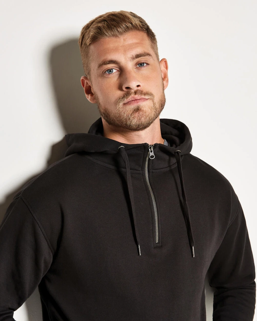KUSTOM KIT Regular Fit 1/4 Zip Hoodie Sweatshirts personalisierbar