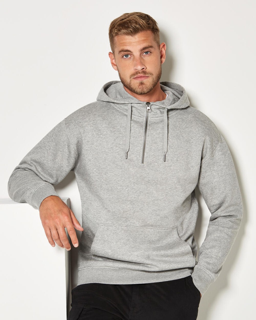 Sweat-shirts personnalisable KUSTOM KIT Regular Fit 1/4 Zip Hoodie