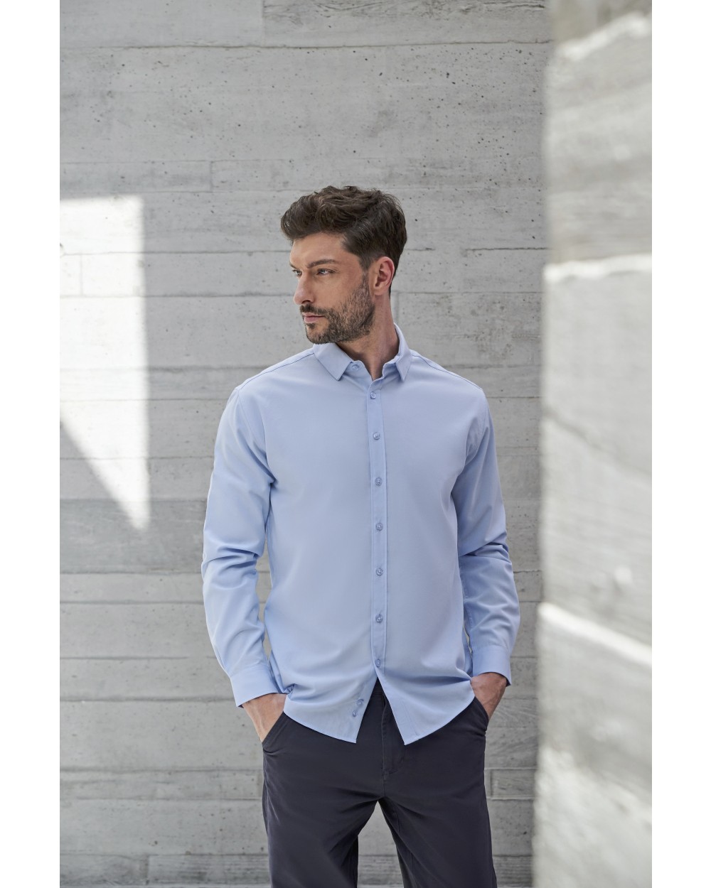 Chemises personnalisable HENBURY Men´s Long Sleeved ´Cotton Feel´ Coolplus® Shirt