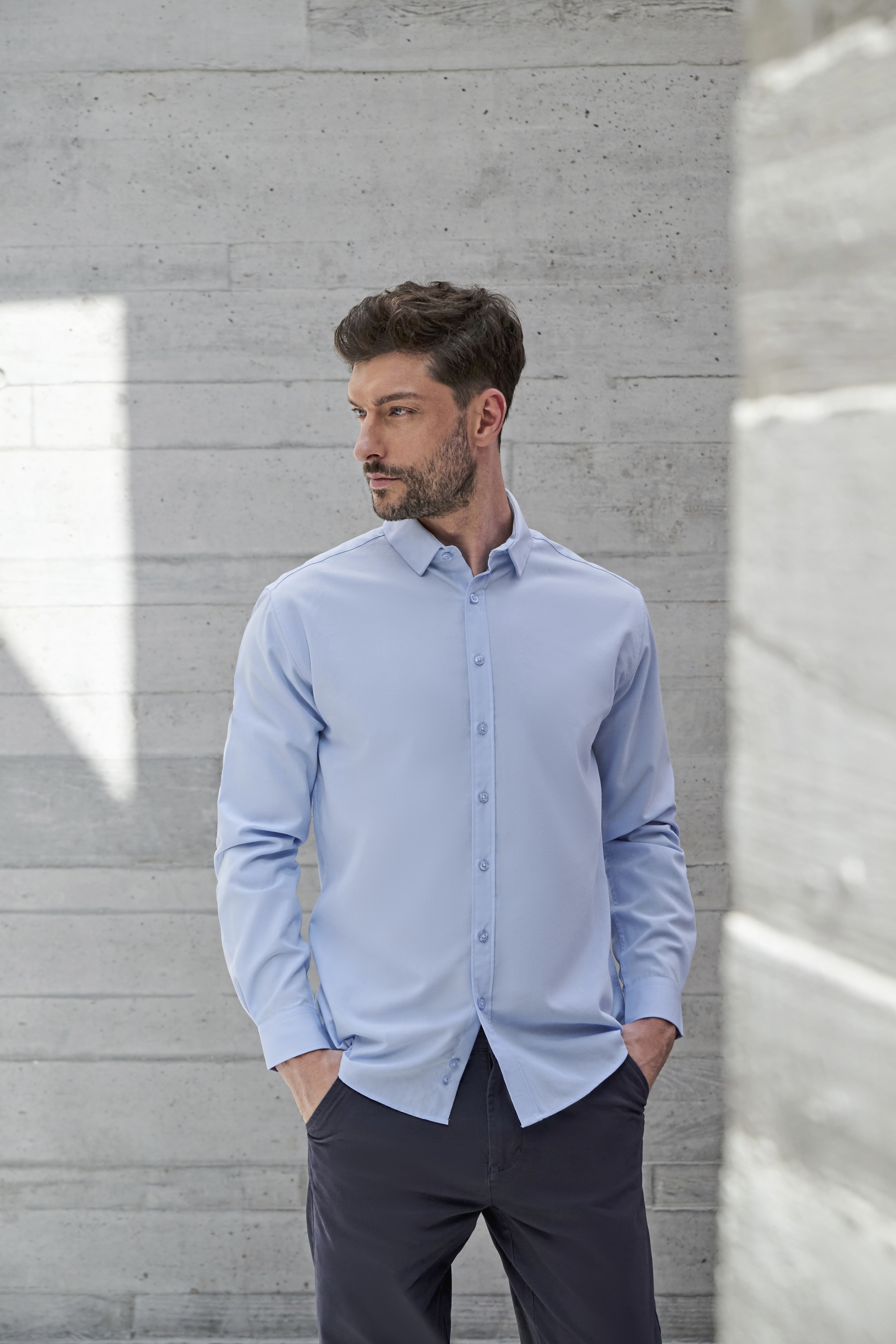 HENBURY Men´s Long Sleeved ´Cotton Feel´ Coolplus® Shirt Hemden personalisierbar