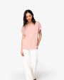 T-shirts NATIVE SPIRIT Ecologisch dames t-shirt met mouwen met omslag voor bedrukking &amp; borduring