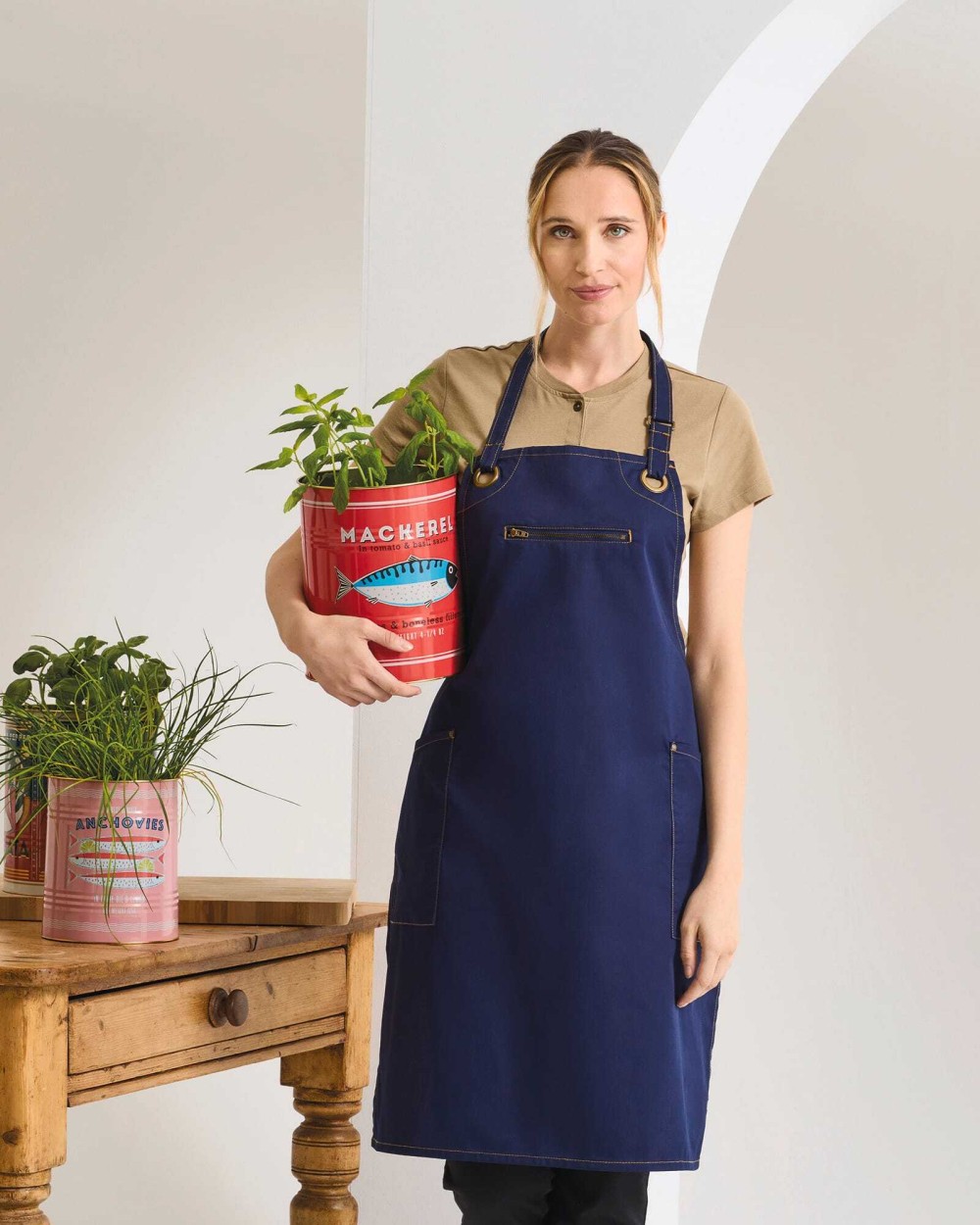 Tabliers personnalisable PREMIER Tablier contrasté écoresponsable "Barley"