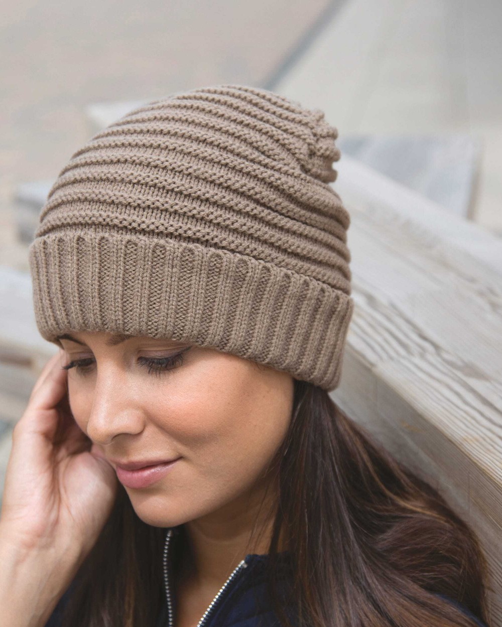 RESULT Braided knit hat Mützen personalisierbar