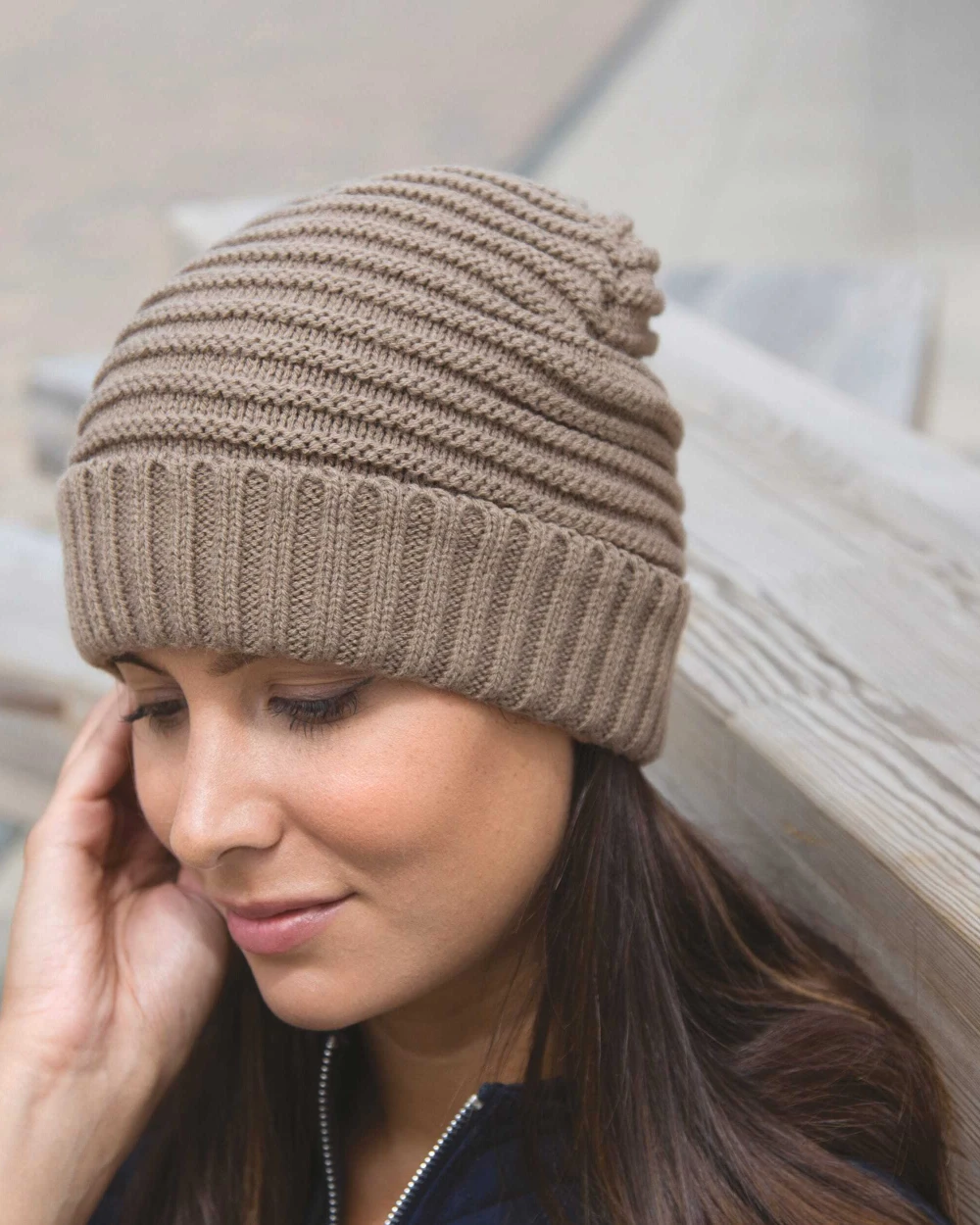 RESULT Braided knit hat Mützen personalisierbar