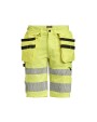 Bermuda's & Shorts JOBMAN 2296 Hi-vis Craftsman Shorts Stretch HP voor bedrukking &amp; borduring
