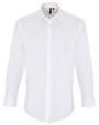 PREMIER Mens Stretch Fit Poplin Long Sleeve Cotton Shirt Hemden personalisierbar