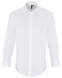 PREMIER Mens Stretch Fit Poplin Long Sleeve Cotton Shirt Hemden personalisierbar