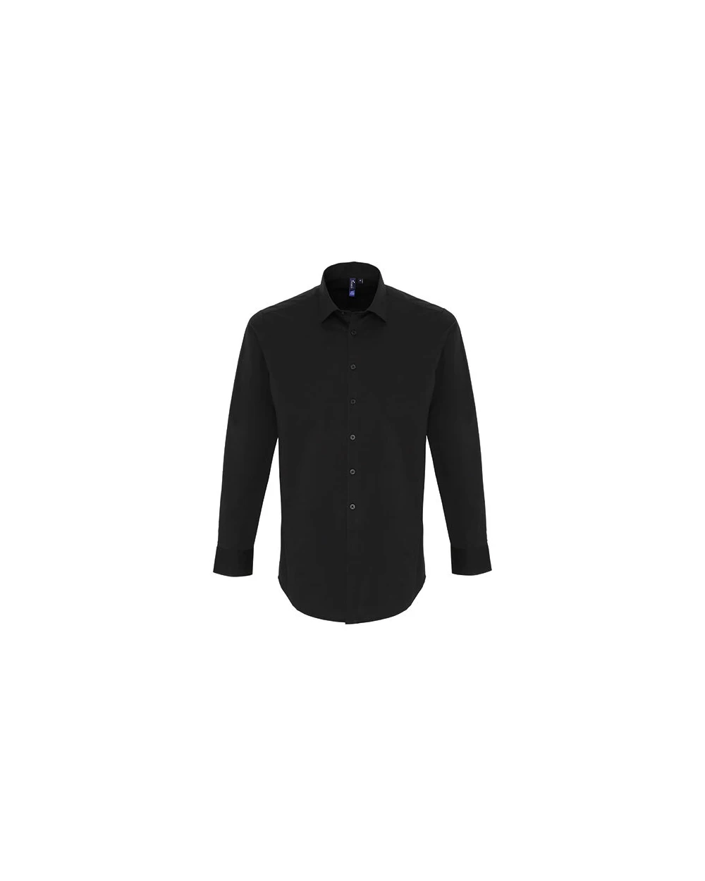 Hemden PREMIER Mens Stretch Fit Poplin Long Sleeve Cotton Shirt voor bedrukking &amp; borduring