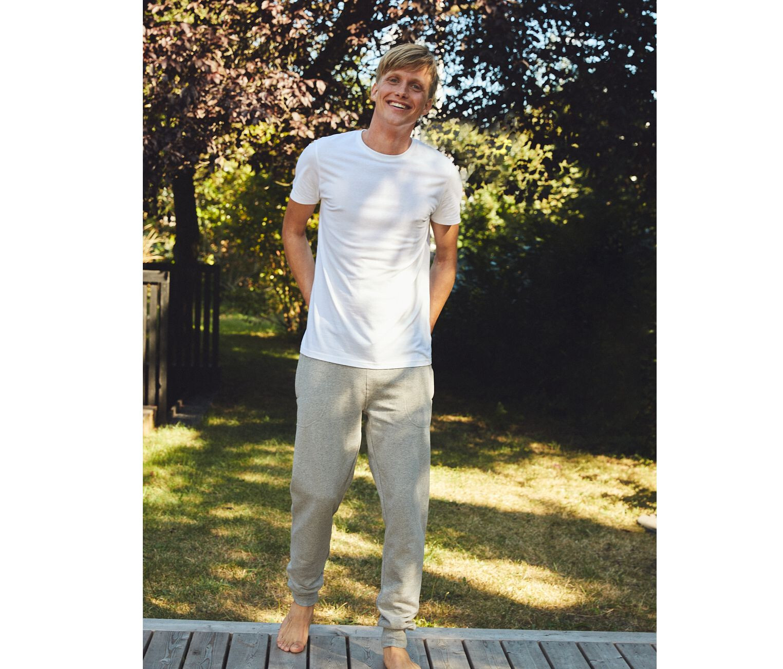 Pantalons personnalisable NEUTRAL SWEATPANTS WITH CUFF AND ZIP POCKET