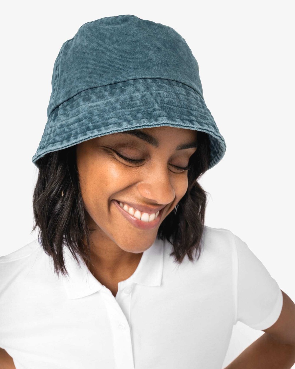 NATIVE SPIRIT Umweltfreundlicher ausgewaschener Unisex-Sonnenhut Bob-Mützen personalisierbar