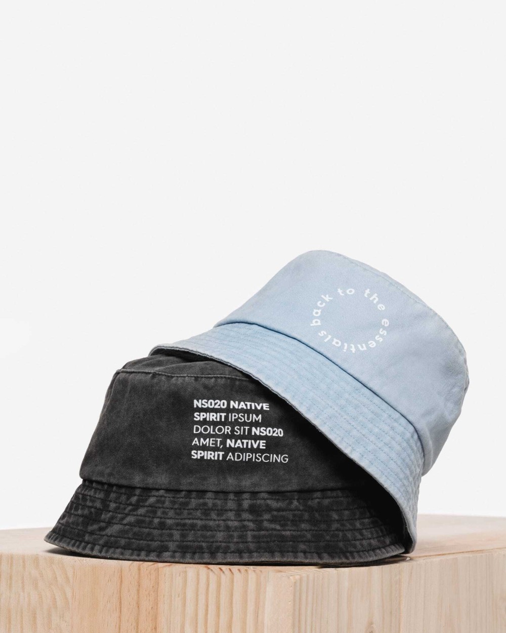 Bucket hats NATIVE SPIRIT Ecologische verwassen uniseks bob voor bedrukking &amp; borduring