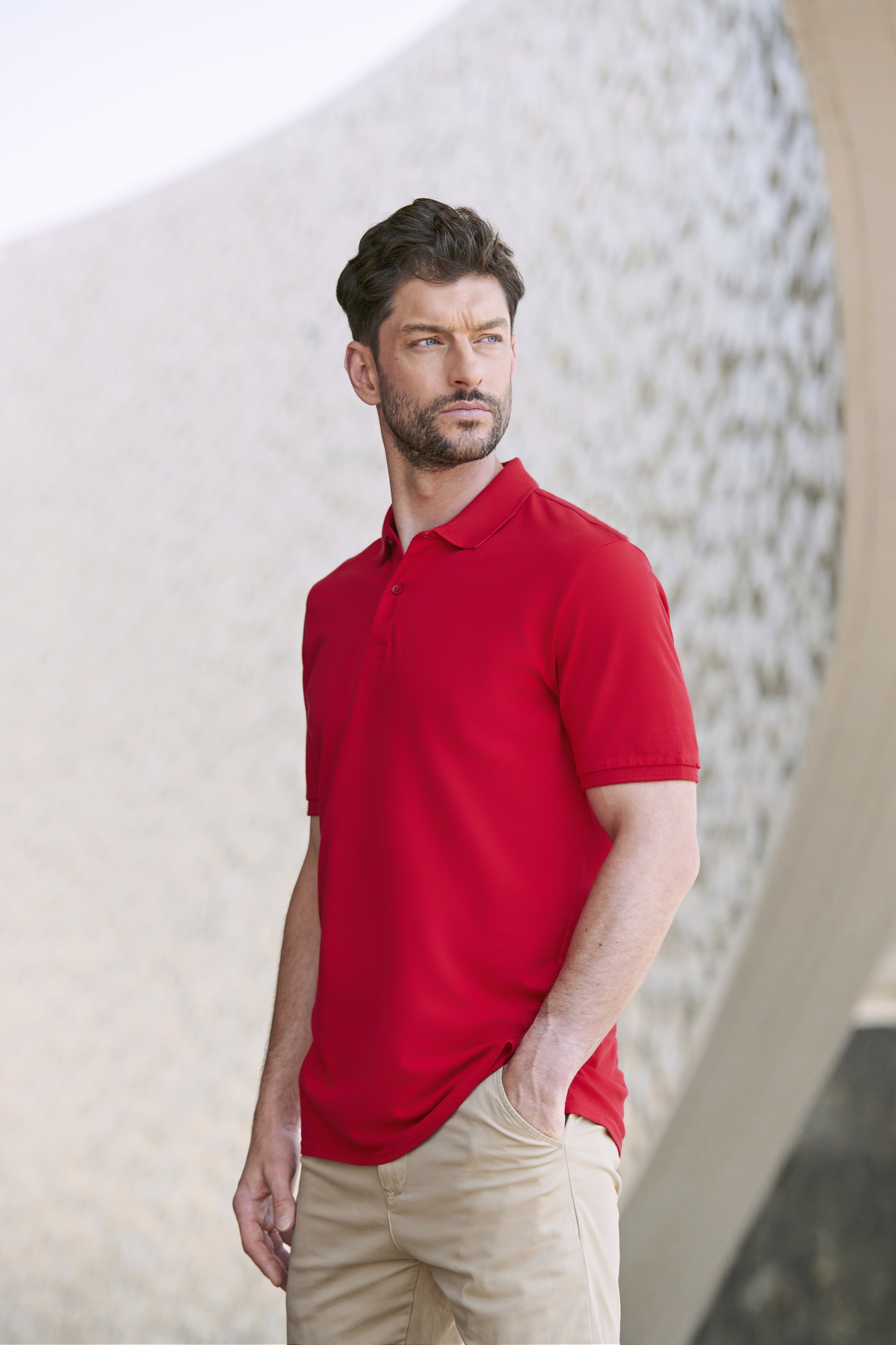 HENBURY Modern Fit Cotton Microfine-Piqué Polo Shirt Poloshirts personalisierbar