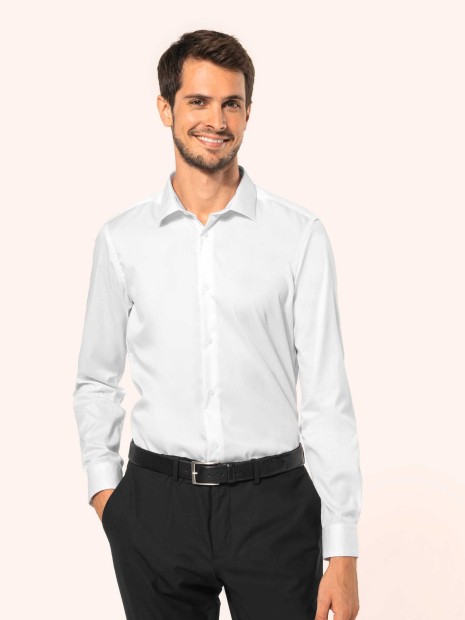 Chemises à personnaliser KARIBAN Chemise twill manches longues homme 