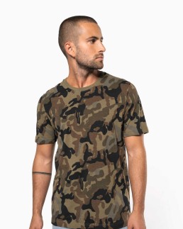 T-shirt camo manches courtes homme