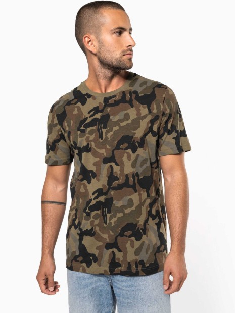 T-Shirts à personnaliser KARIBAN T-shirt camo manches courtes homme 