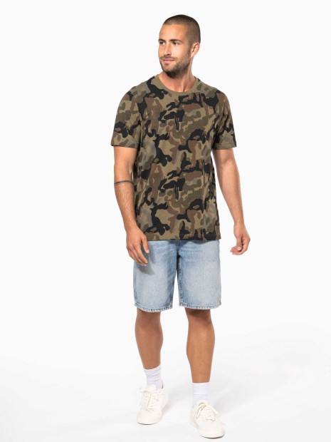 T-Shirts à personnaliser KARIBAN T-shirt camo manches courtes homme 