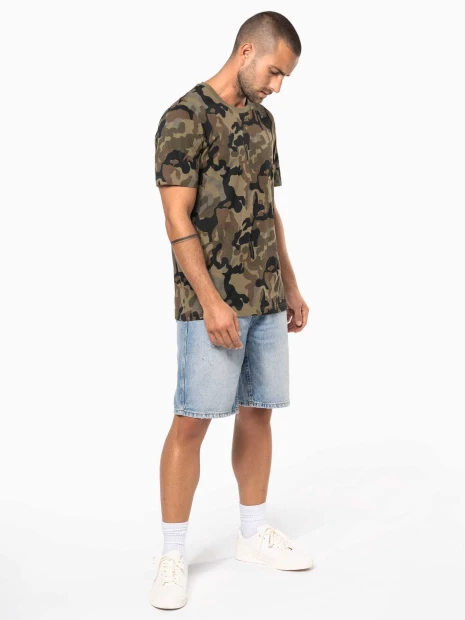 T-Shirts à personnaliser KARIBAN T-shirt camo manches courtes homme 