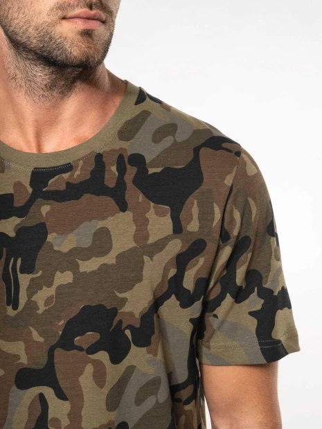 T-Shirts à personnaliser KARIBAN T-shirt camo manches courtes homme 