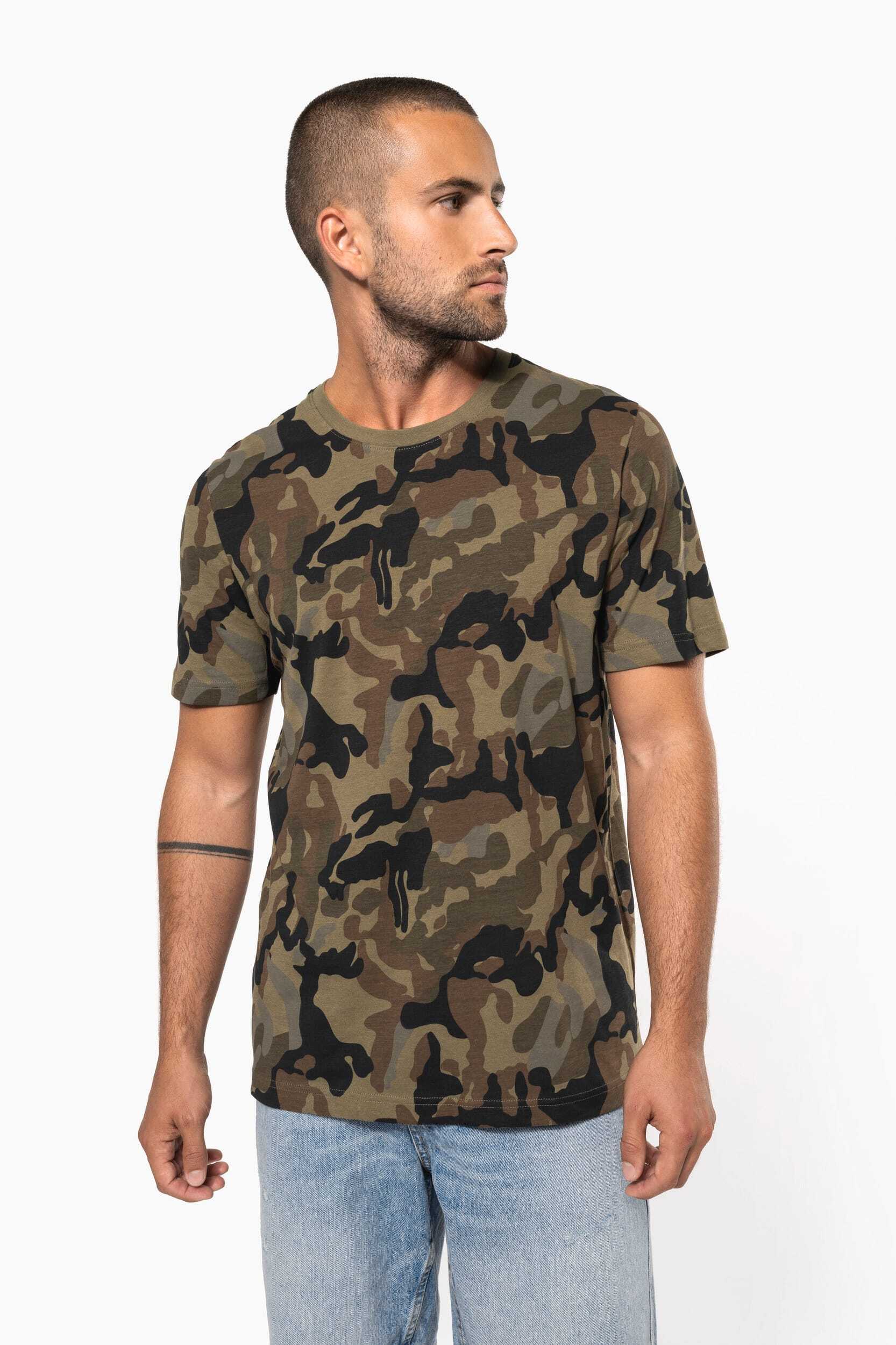 T-Shirts personnalisable KARIBAN T-shirt camo manches courtes homme