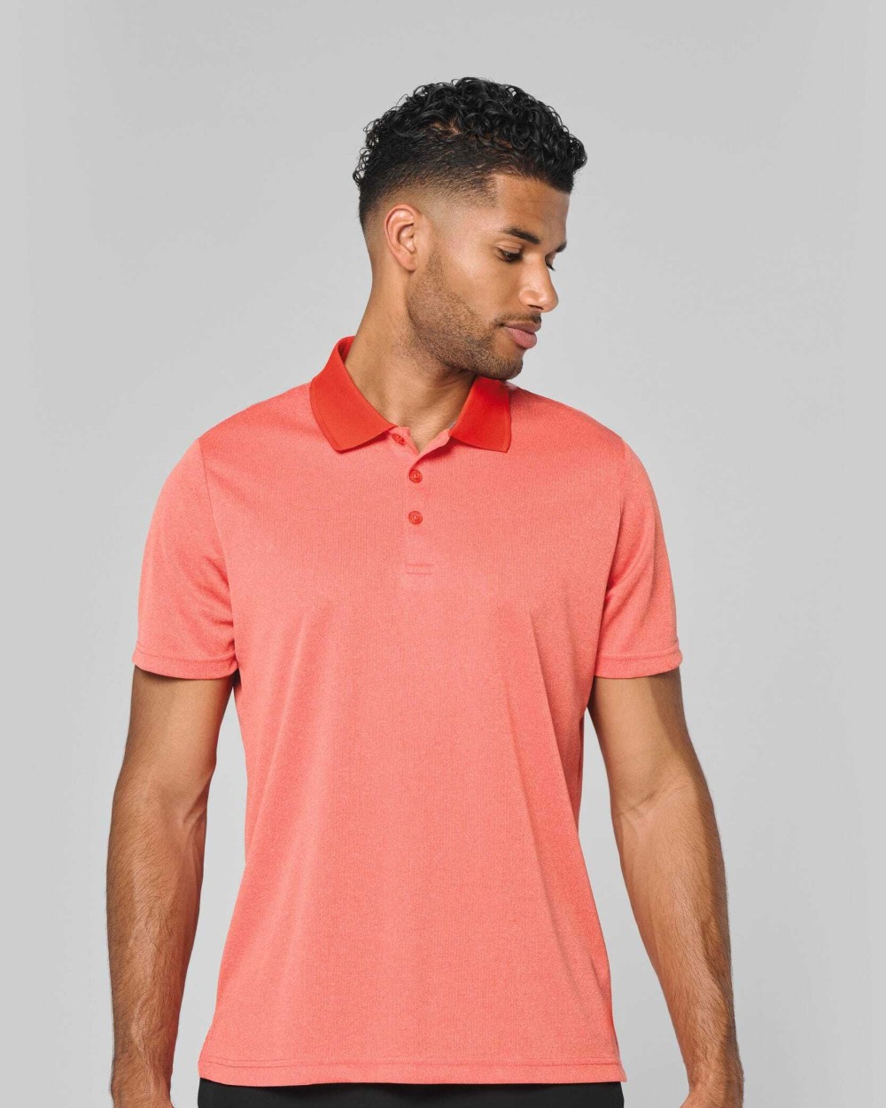 PROACT Meliertes Kurzarm-Polohemd Poloshirts personalisierbar