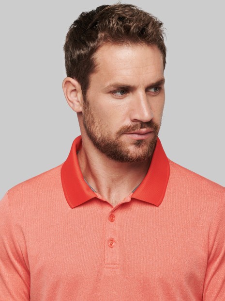 Polos à personnaliser PROACT Polo chiné manches courtes 