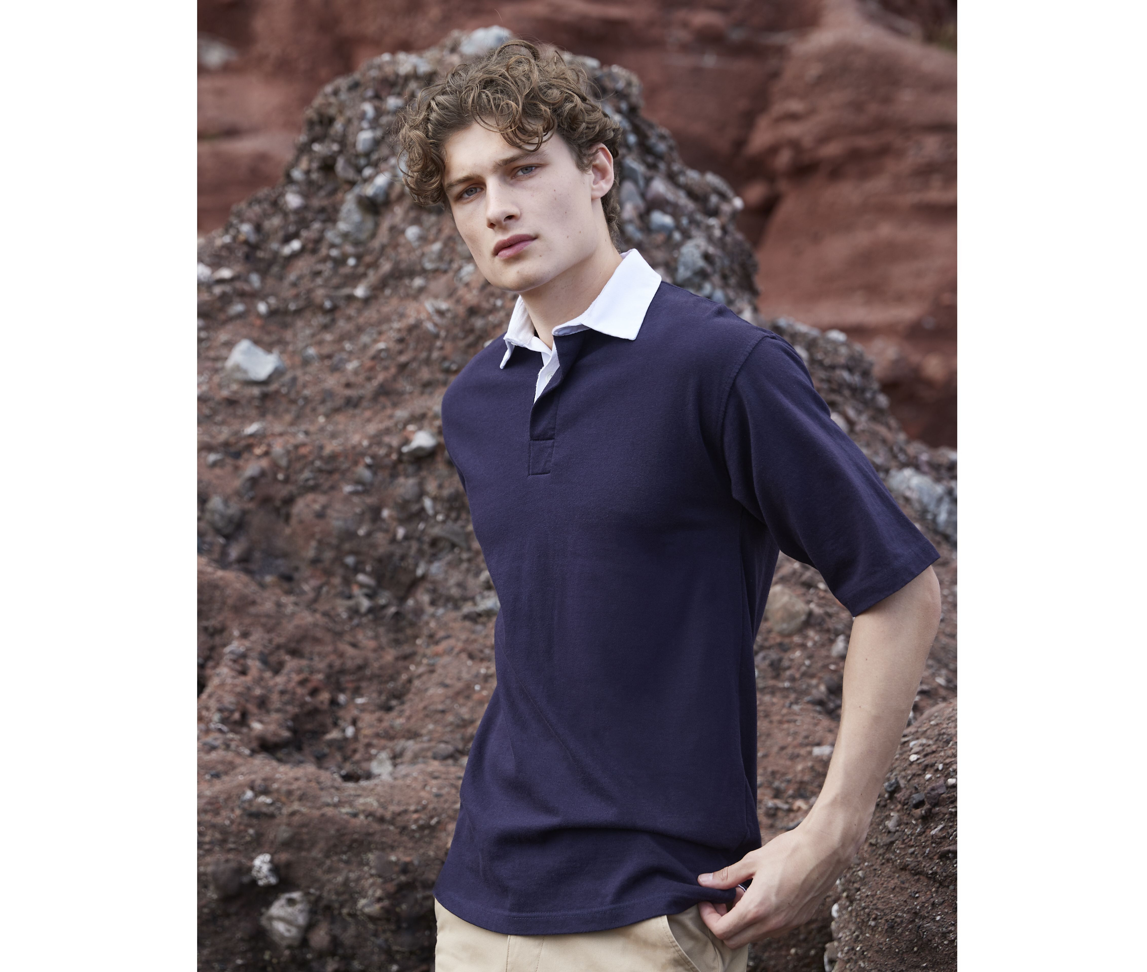 Polo's FRONT ROW SHORT SLEEVED RUGBY SHIRT voor bedrukking &amp; borduring