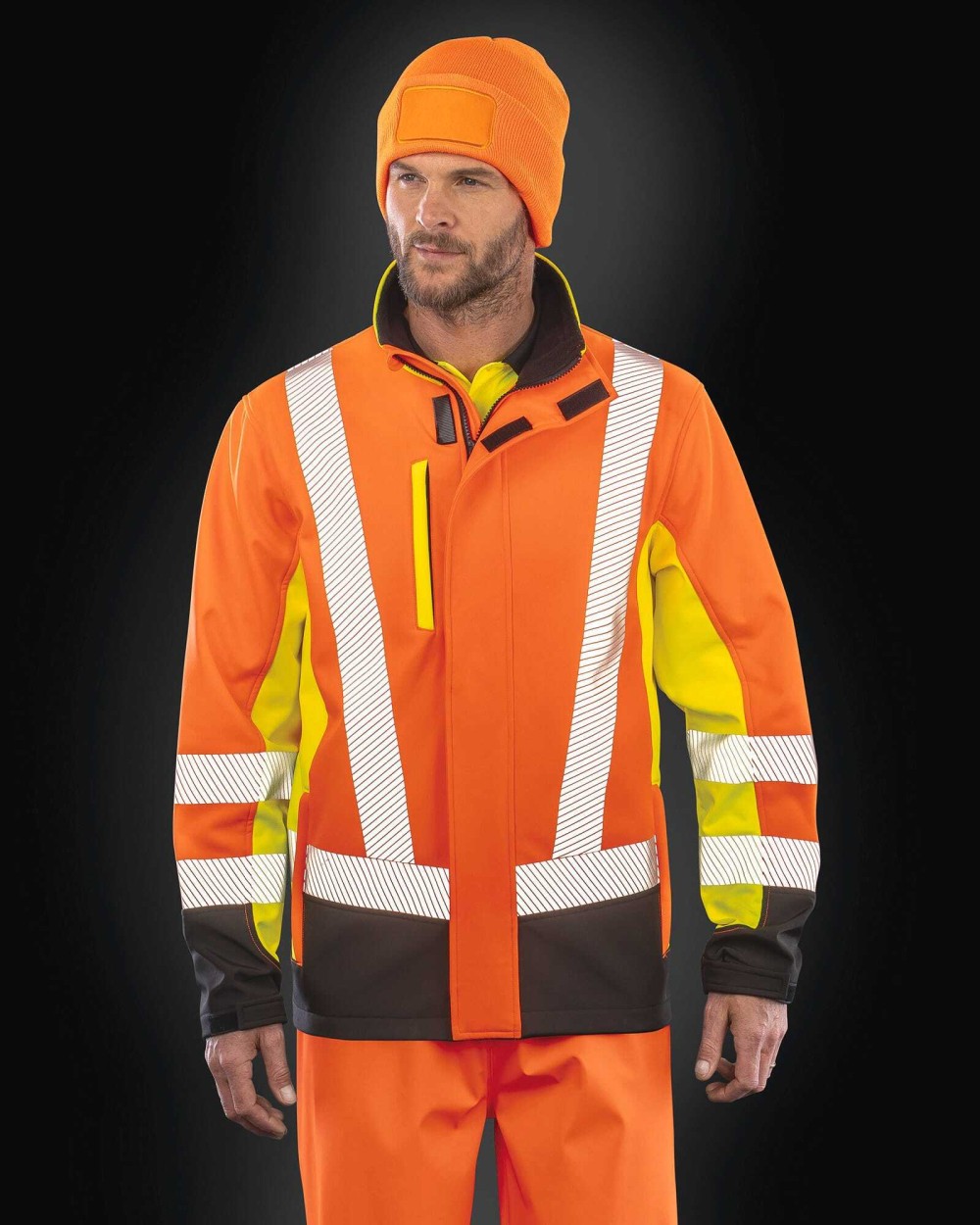 RESULT Recycelte 3-lagige Softshell-Sicherheitsjacke Jacken personalisierbar