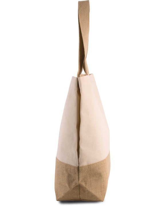 Tote bags KIMOOD Shopper van jute- & katoencanvas voor bedrukking &amp; borduring