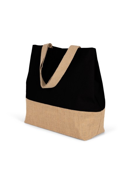 KIMOOD Sac shopping en toiles de coton et jute /api/colors/370c0efc-c3c6-4a03-a9d6-97a12577f812 personnalisable